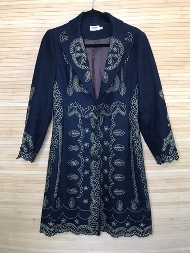 Moschino Jeans Vintage Jacket sz 10 embroidered coat