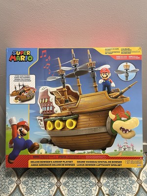 Super Mario Deluxe Bowser's AirShip Playset With Mario Figure *FACTORY SEALED*