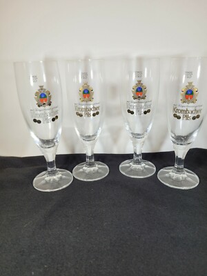 Krombacher Pils 0.2L Stemmed Beer Glasses Set Of 4 - 7-1/2''