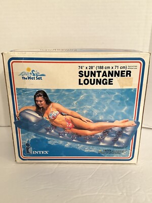 New Vintage Intex The Wet Set Suntanner Lounge #58894 Pool Float 74'' x 28''