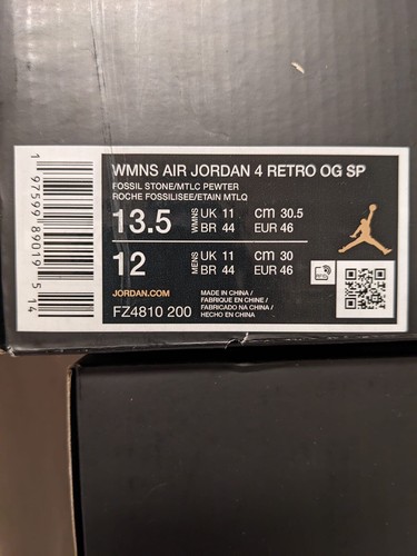 Pre-owned Nike 2024  Air Jordan 4 Retro Og Sp A Ma Maniere Fz4810-200 11w 9.5m In Pink