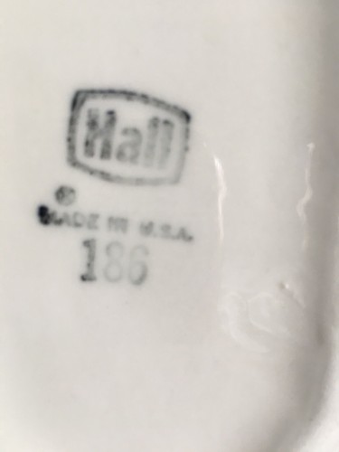 Vintage HALL POTTERY - White Restaurant Ware Individual Covered Tea Pot