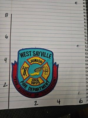 WEST SAYVILLE FIRE DEPARTMENT PATCH SUFFOLK COUNTY NY LONG ISLAND
