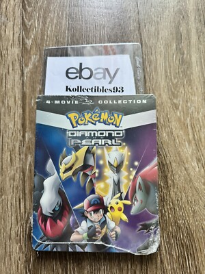 NEW SEALED Pokemon Diamond and Pearl 4-Movie Collection Steelbook Blu-Ray Discs