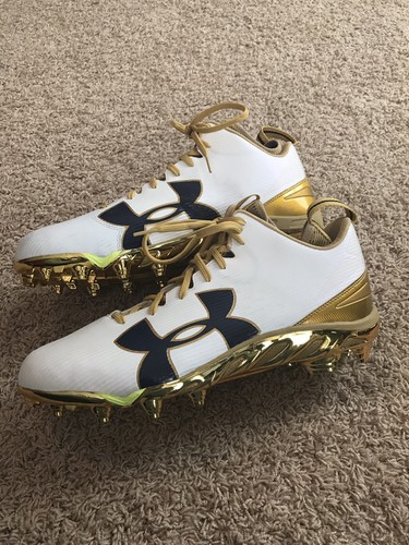 Notre Dame Irish Football Under Armour Team Issued 2016 Cleats New Size 14 ND