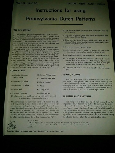 Copyright 1948 50 Pennsylvania Dutch Patterns By Jane Zook *324BX*