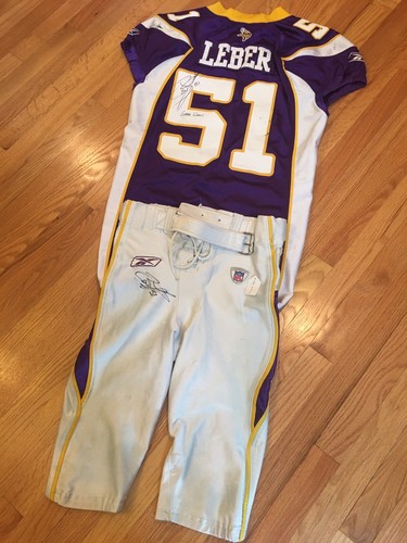 2006 Ben Leber Minnesota Vikings Game Used / Game Worn Jersey and Pants! Matched