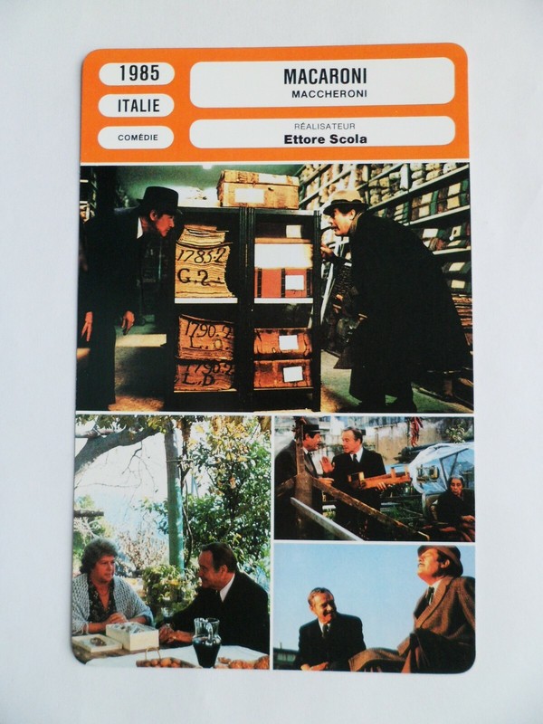Carte Fiche Cinema 1985 Macaroni Jack Lemmon Marcello Mastroianni Daria Nicolodi