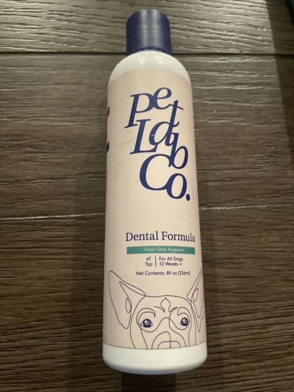 Petlab Co Dog Dental Formula Water Additive Fresh Breath Clean Teeth 8oz