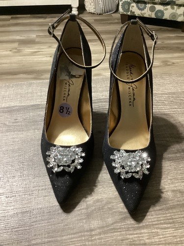 Badgley Mischka バッジェリーミシュカ　8 1/2 MARK JAMES by BADGLEY MISCHKA Glitter Rhinestone High Heel