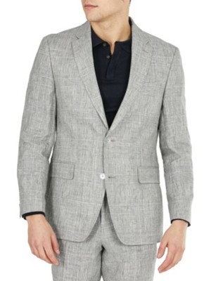 

TOMMY HILFIGER Мужской синий однобортный костюм с узором -quot;гусиные лапки-quot; Раздельный блейзер