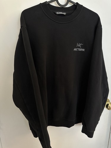 Arc'teryx Emblem Fleece Crewneck Pullover Men's Small Black