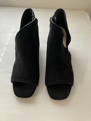 Fergalicious By Fergie Black Heeled Booties Zip Side NWT Sz 8.5 Casual Date Nigh