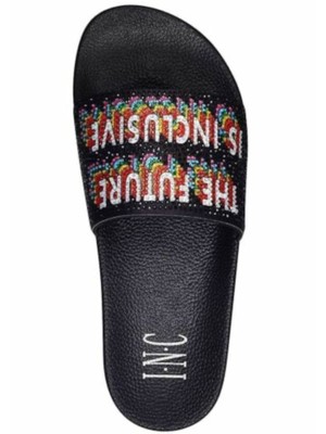 

INC Womens Black The Future Is Inclusive Босоножки на танкетке Peymin Slip On Slide, Черный, 10011994700