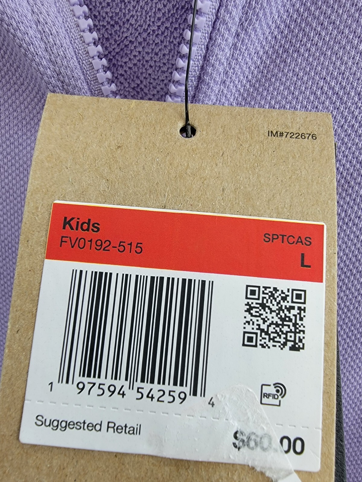 Nike Sportswear Mock-Neck Sleeveless Dress Big Girls L Light Purple Quarter Zip - Picture 15 of 15