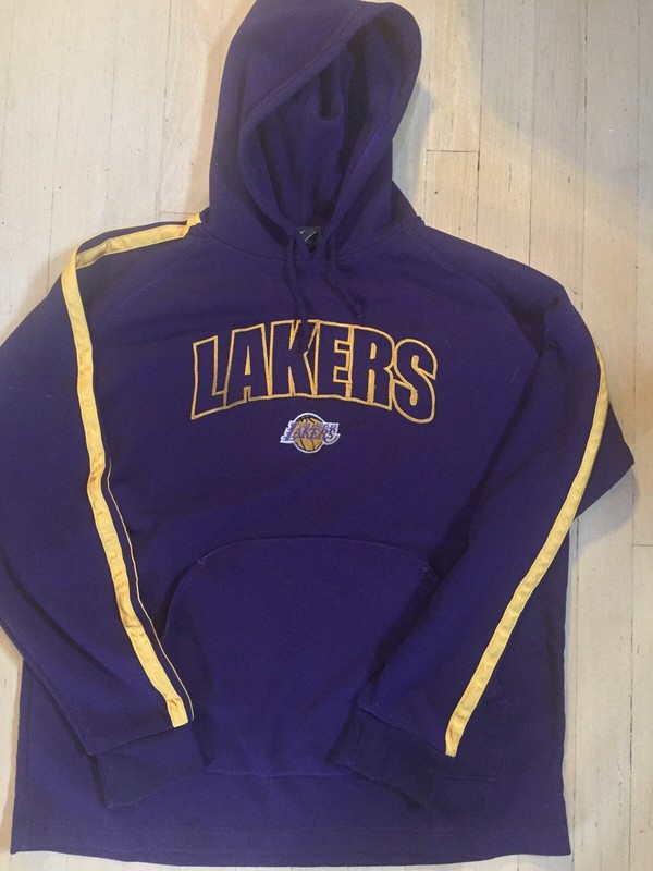 VINTAGE Lakers Purple Hoodie Men L NBA RN#104648 | eBay
