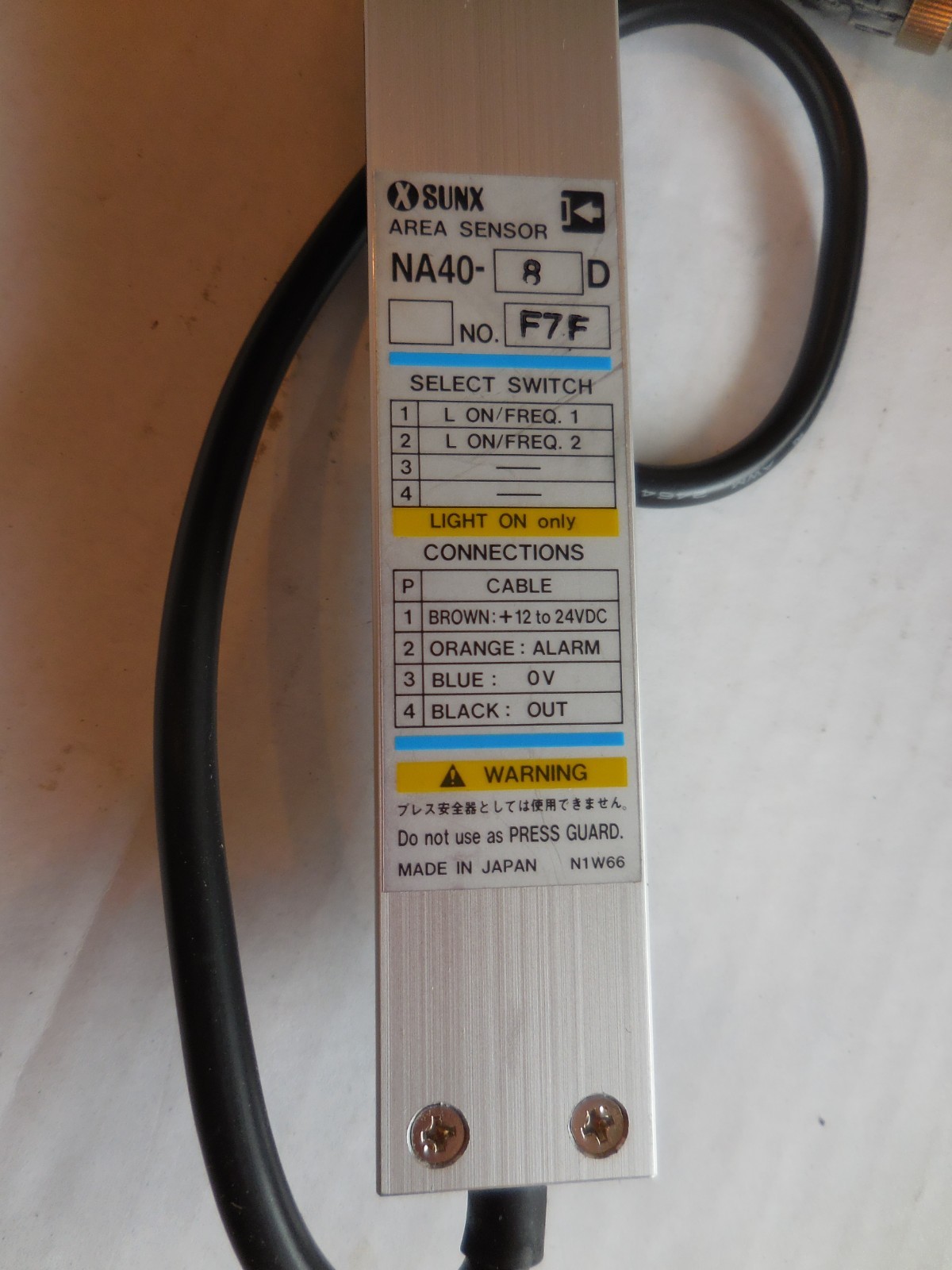 SUNX Area Sensor NA40-8P NA40-4EUP Main Unit NA40-MUP Black Cable