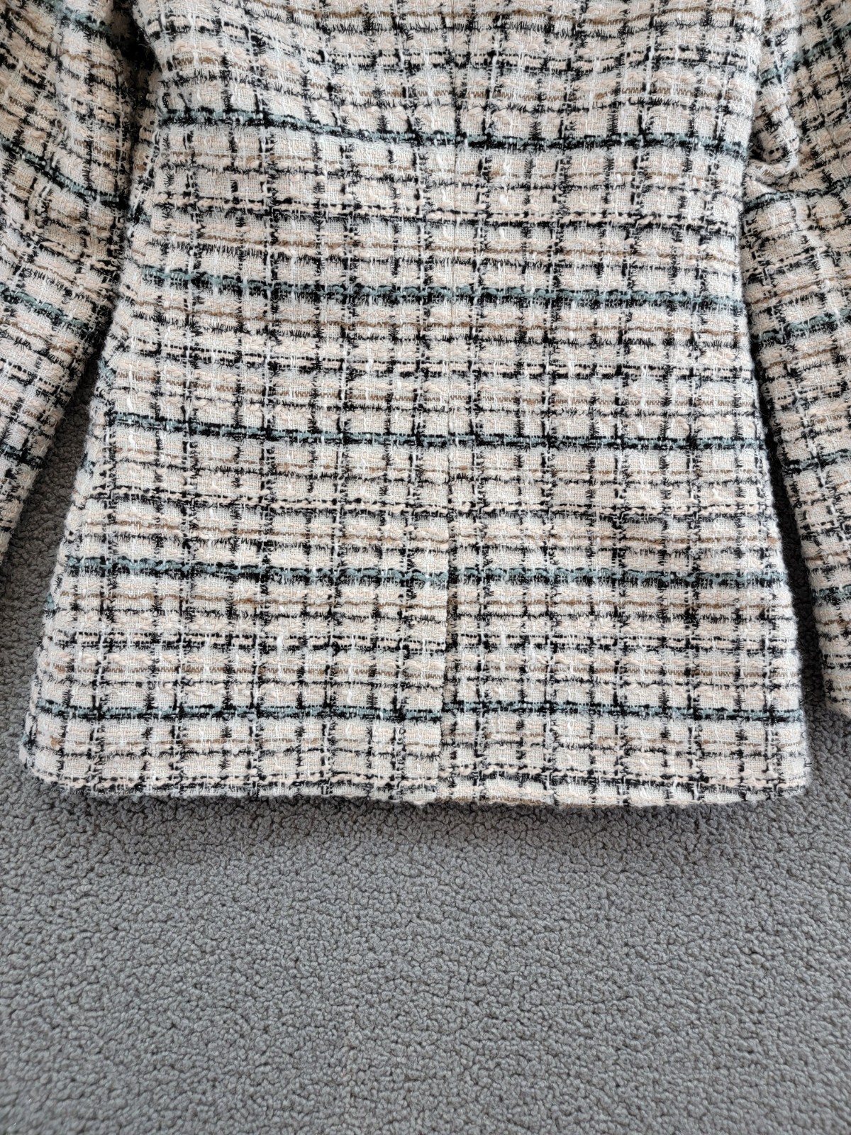 Avec Les Filles Tweed Blazer Women's XS Blush Multi Button Front Closure L/S - Picture 6 of 17