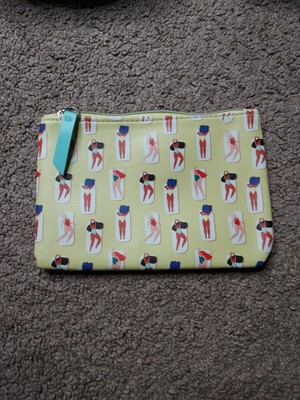 New! Ipsy Glam Bag Makeup Case June 2020 Beach Sun Bathers Print Yellow