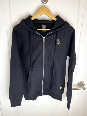 OVO Octobers Very Own Full Zipper Zip Hoodie Sweatshirt Black Small S Drake