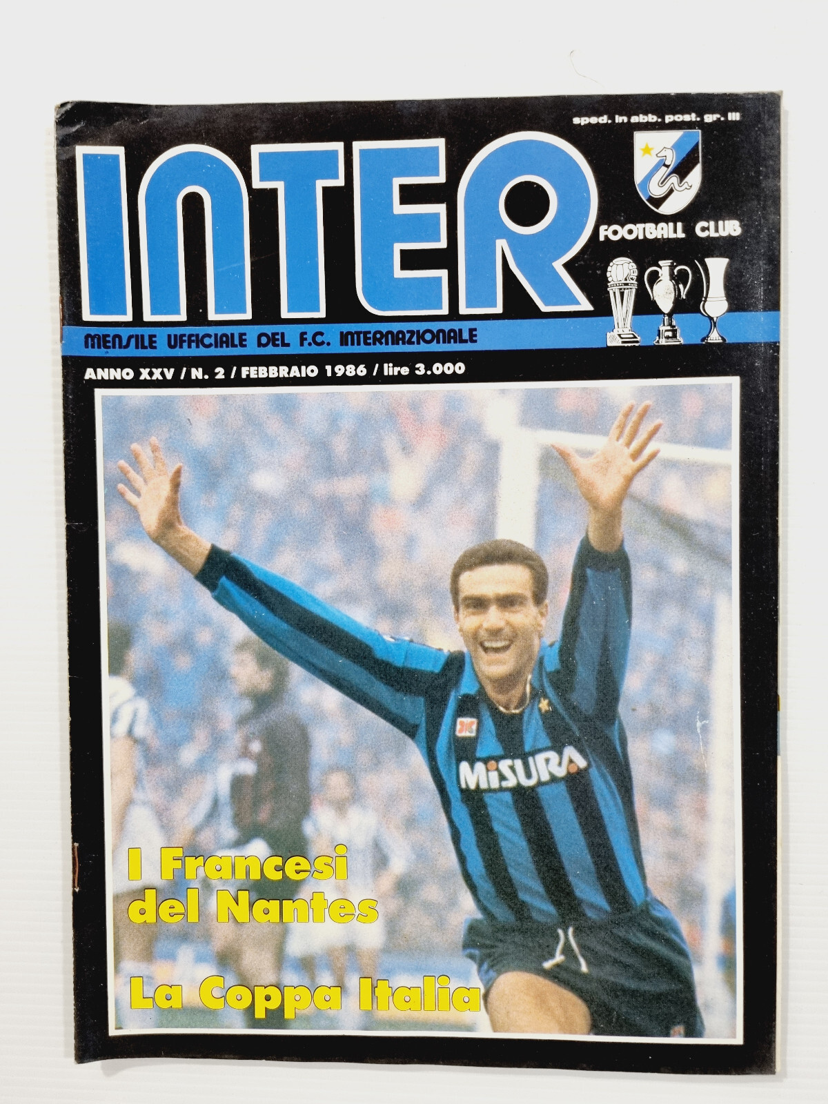 Rare Inter Football Club 7/8 July-August 1978 Victory Coppa