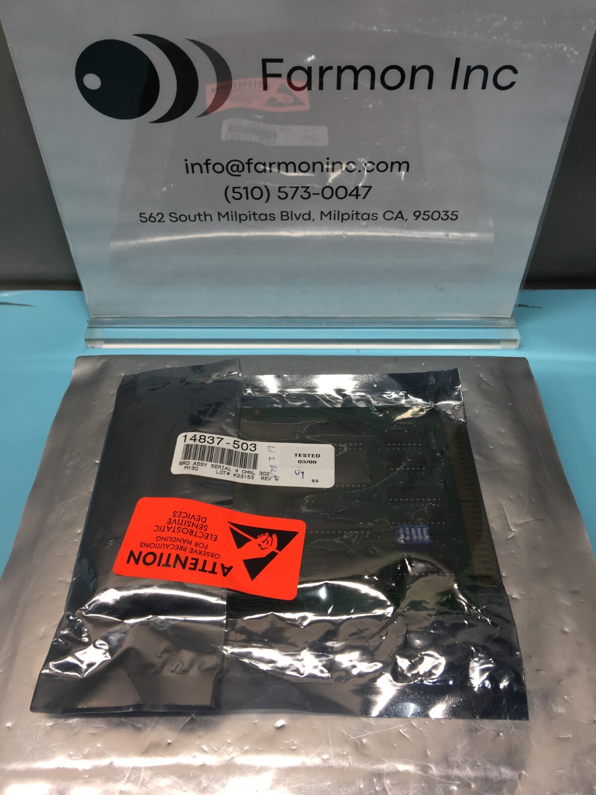 SEMITOOL 14837-503 PCB Assembly, Serial 4 channel 302