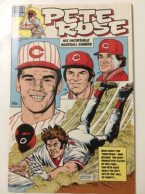 PETE ROSE #1 COMIC BOOK CINCINNATI REDS - NEW IN SLEEVE WITH BACKER BOARD