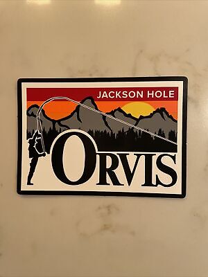 New Orvis Jackson Hole Sticker Fly Fishing Simms Sage Grand Tetons Yellowstone