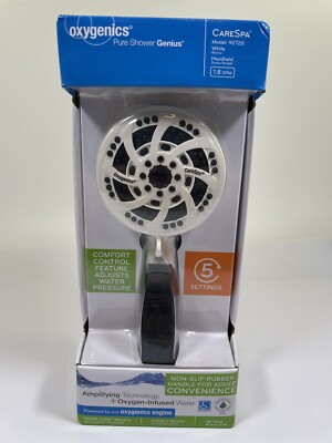 Oxygenics CareSpa 92728 Handheld Shower Head 5 Spray Settings White Comfort