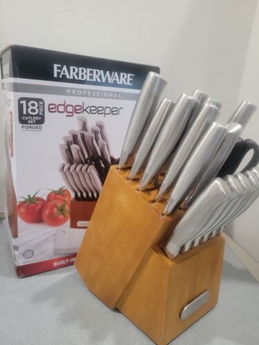 Farberware Professional Edge Keeper 18-Piece Stainless Steel Knife Cutlery Set