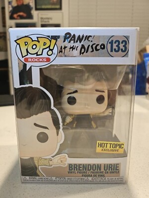Funko Pop! Rocks:  Panic at the Disco- Brendon Urie #133 Hot Topic w/Protector