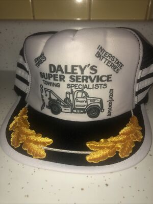 Three Stipe Hat,  Scrambled Eggs Daley s Super Service Towing Oglesby IL