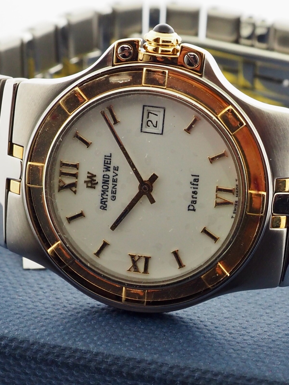 『◆WH-10257◆』RAYMOND WEIL☆Parsifalゴールドベゼル 2970-SG-00308 Raymond Weil Parsifal Automatic White Dial