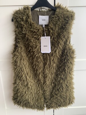 ICHI TITO WAISTCOAT OLIVE SMALL - NWT