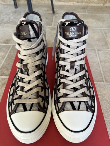 Valentino Toule Iconographe Totaloop High-Top Sneaker Shoe