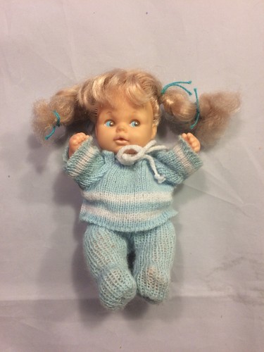 vintage EEGEE Baby Doll Drink-n-Wet 6” rooted Hair Original Outfit?