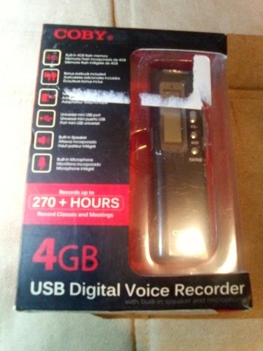 Coby 4gb USB digital voice recorder black