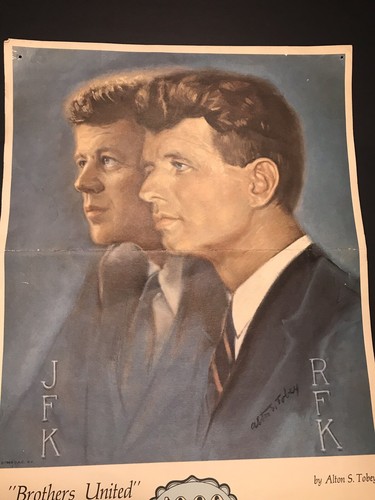 John F. & Robert F Kennedy 1969 Calendar JFK RFK Brothers United News Paper Clip