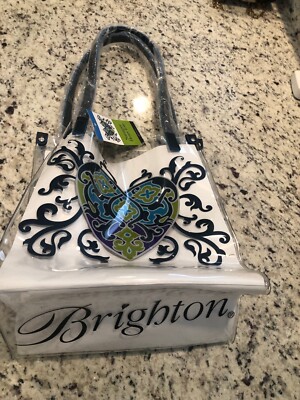 Brighton NewClear Vinyl Summer Heart Tote Bag Sophia Collection 11.25''x9.75''x6''