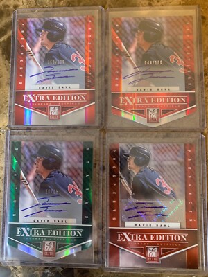 Lot of (4) David Dahl 2012 Elite Extra Edition 107 RC Autos: /25 /100 /200 /509