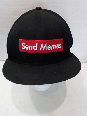 NWOT Carbon Elements SEND MEMES Black Snapback Ball Cap / Hat