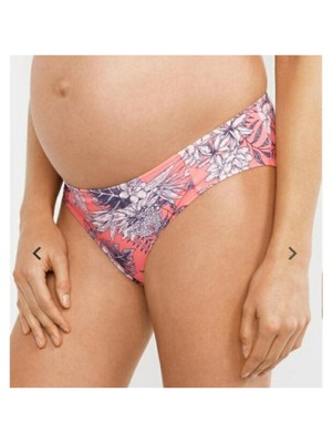 

Женский купальник бикини на стрейч-подкладке с коралловым тропическим принтом MOTHERHOOD, низ, Коралл