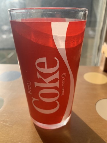Enjoy Coke Coca Cola drinking glass vintage trademark 8oz