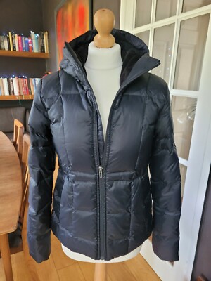 UNDER ARMOUR 'Storm' Women's Black Down Filled Padded Hooded Puffa Jacket UK XS