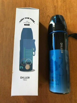 DILLER Bullet Plastic Sport Water Bottle 700ml Blue BBA Free NWT FAST SHIPPING