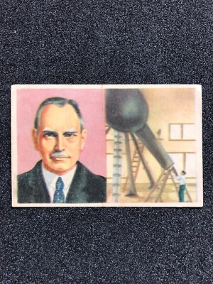 1950 Otto Hahn Nobel Price Card #80 Vintage ULTRA RARE 