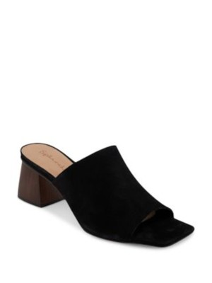 ВЕЛИКОЛЕПНЫЕ женские черные босоножки Kait с квадратным носком на блочном каблуке без шнуровки на кожаном каблуке 6