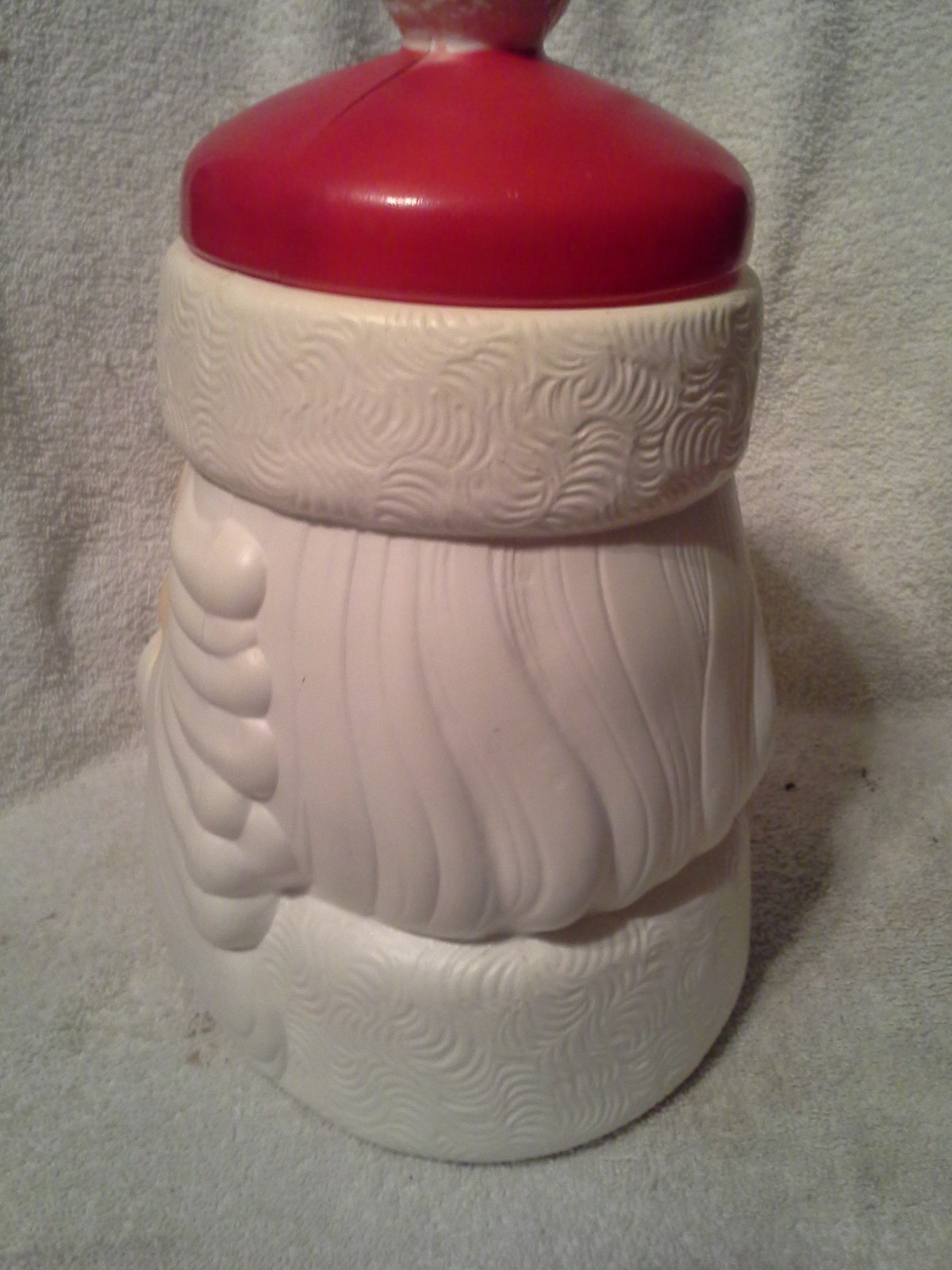Empire Plastic Blow Mold Santa Claus Cookie Jar 1973