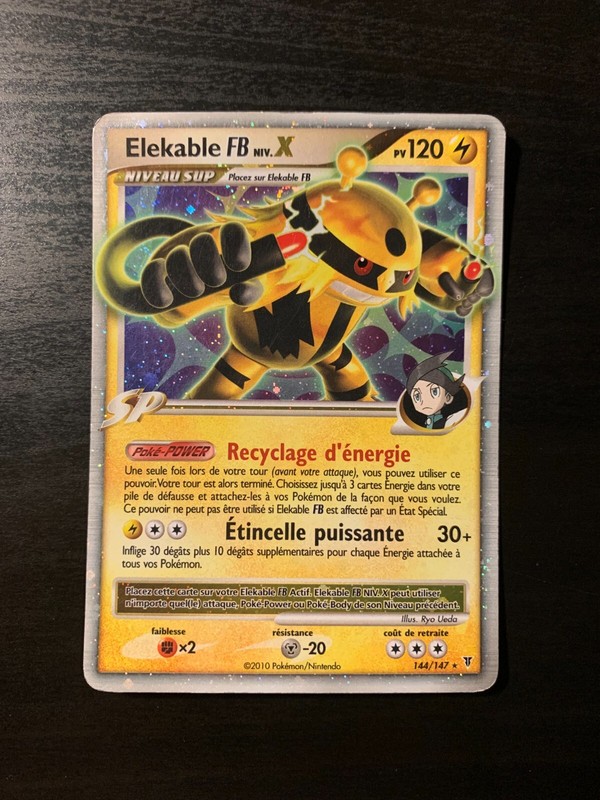 Carte PokÃ©Mon : Elekable Niv. X 144/147 Platine Vainqueurs SuprÃªMes FranÃ§Ais