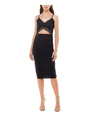 

Женское черное облегающее платье миди на тонких бретелях ALMOST FAMOUS Junior, Черный